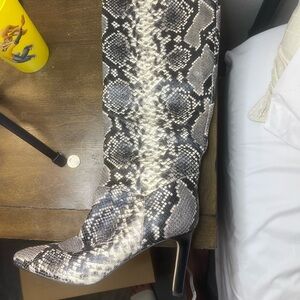 Marc Fisher Snakeskin Patterned Heeled Boots